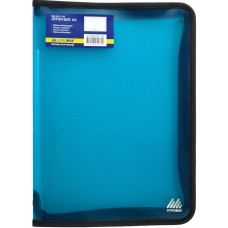 Папка  пластикова, А4, горизонтальна, на блискавці, прозора, колір асорті  BM.3941-99