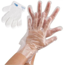 Рукавички поліетиленові на паперовому кріпленні (100шт/уп)