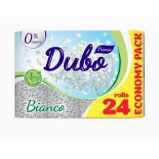 Туалетная бумага целлюлозная  рулон 3-х слойн. (93мм*120мм/16,8м-140отр) на гильзе белая Диво Natural Bianco (уп. 24шт)