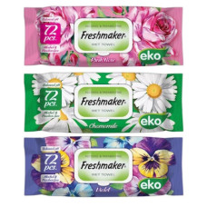 Серветки вологі (72шт) ТМ EKO FRESHMAKER BABY WET WPES фліптоп
