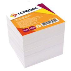 Папір для нотаток, білий, не клеєний (90х90/1000арк.) KR-1311