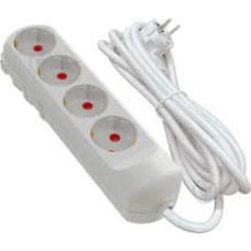 Сетевой фильтр 5м, 4 розетки, Neomax без выключателя цвет белый