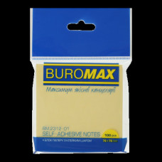 Бумага для заметок клейкая 76х76х100л пастель желтая BM.2312-01				