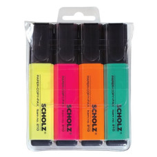 Набор маркеров текст. клиновидных (1-5мм) 4шт. 210 SCHOLZ