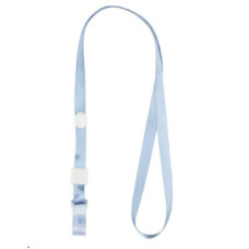 Шнурок для бейджа с силиконовым клипом голубой 4551-03-А Шнурок для бейджа с силиконовым клипом голубой 4551-03-А