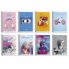 Блокнот, А6 клітинка, (48арк), СБВ-16, спіраль збоку