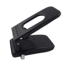 Дырокол с линейкой (70л) метал. черный KL2252