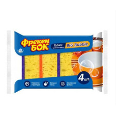 Губки кухонні (11,5*7,3*3,5мм/4шт) пористі Big Bubble XL Фрекен Бок