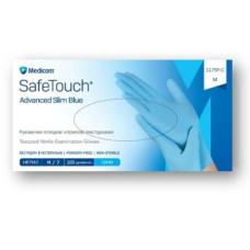 Перчатки нитриловые не опудр. S (100 шт) синяя SafeTouch Advanced Slim Blue 1175P-B