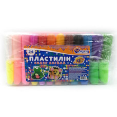 Воздушный пластилин, 24 цвета  (24шт*17г)