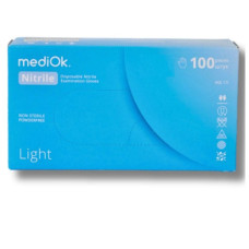 Перчатки нитриловые, не опудренные, р. ХL (100 шт) синие, mediOk