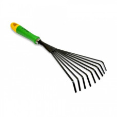 Миниграбли веерные 510 мм, 9 зубов, с металической ручкой