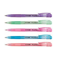 Ручка шариковая, синяя, автомат "Pluton", E10101