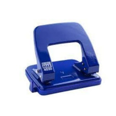 Дырокол с линейкой (40л) метал. синий, BM.4032-02