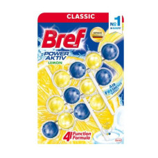 Подвеска для унитаза (3*50 г) "Лимонная Свежесть" 4Function formula Bref