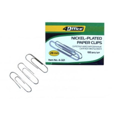 Скрепка канцелярська, 28мм (100шт), 4-321