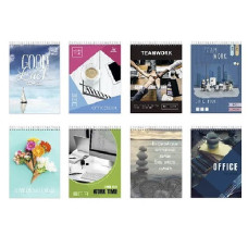 Блокнот, А5100арк клітинка, спіраль зверху БН-002-МВ