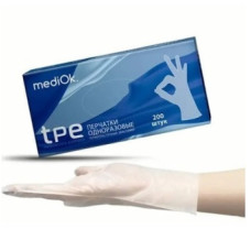 Перчатки полиэтиленовые TPE без покрытия 1 уп (200 шт)  р XL 
