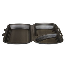 Ланч-бокс 2-х секційний EPS НР-2 черный 250*210*70мм