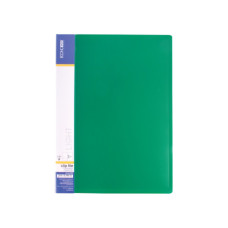 Папка пластиковая А4 (CLIP B) с прижимом, с карманом зеленая 500мкм E31208-04