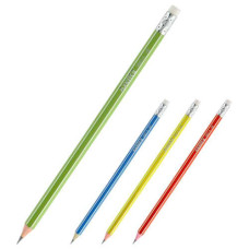 Олівець графітний з гумкою (HB) дерево 9001/12-а