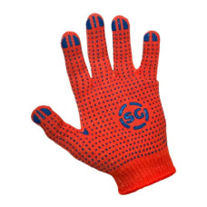 Рукавички трикотажні з нанесенням ПВХ,помаранчового  кольору,10-й клас Рукавички трикотажні з нанесенням ПВХ,помаранчового  кольору,10-й клас