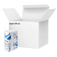 Полотенца бумажные целлюл. (220*225мм/160л) 2-х сл, Z сложен. белые "Papero" RN010 (ящик 20 уп)