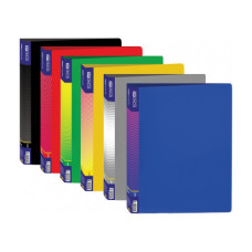 Папка, А4, 4 кільця, 3см, з кишенькою, микс, E30701