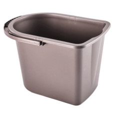 Ведро пластиковое (14л) прямоугольное, хозяйственное, без крышки,  какао
