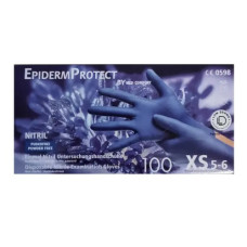 Перчатки нитриловые не опудренные р.L (100 шт) синие EPIDERM PROTECT