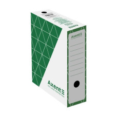 Короб архів. карт. А4/ 100, білий с зелен.,1732-04-А