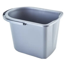 Відро пластик (14л) прямокутне, господарче, з пласт. ручкою, без кришки серый