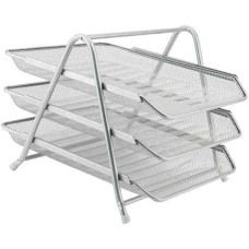 Лоток горизонтальний металевий 3 відділення., сріблястий Ах2122-03-а Лоток горизонтальний металевий 3 відділення., сріблястий Ах2122-03-а