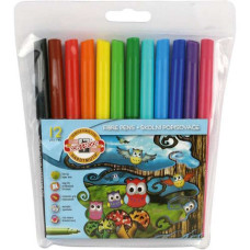 Фломастери 12 кольорів  "Совенята",  поліетиленова упаковка, 1012et/12