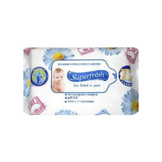 Салфетки влажные, с клапаном, (72шт), Super Fresh, Україна