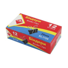 Биндер 25мм (12шт) черный KL1725