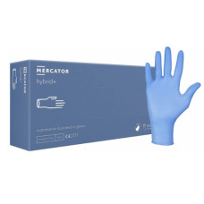 Рукавички вініл не опудр уп. М сині (50 пар) Mercator