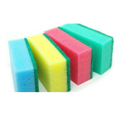 Губка кухонная (85*55*30) 1шт зеленая  б/эт