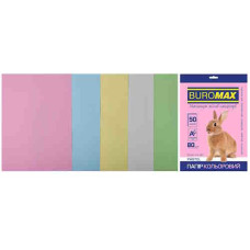 Папір А4 80 г/м2  PASTEL  5 кольорів 50аркушів BM.2721250-99