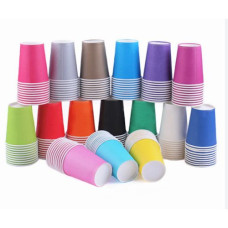 Стакан картонни кольоровий (175 мл/50шт),175Ц