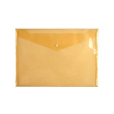 Папка на кнопці  А4, прозора, помаранчова, глянцева, 180мкн,1402-26-A