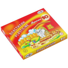 Пластилин 10цв., 200гр кор.стек. "Мультики" Пластилин 10цв., 200гр кор.стек. "Мультики"