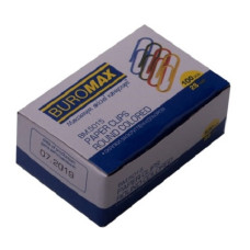 Скрепки канцелярские 28мм (100шт) цветные BM.5015