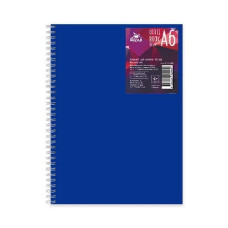 Блокнот  А6, 80арк., клітинка, спіраль збоку, пластикова обкладинка БН-012-МВ