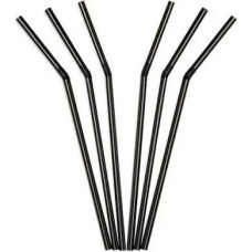 Трубочка для сока, черная с коленом, 210 мм, d=4,8 мм, 200 шт/уп 