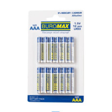Батарейка LR03 BUROMAX  лужна  мініпальчикова ААА (1шт)