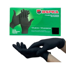 Перчатки нитриловые не опудр. L (100 шт) черная BSPKA