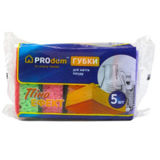 Губки кухонные (90*60*30мм/5шт) пористые пеноэффект ТМ "ПРОДОМ"