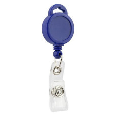 Кліп-рулетка для бейджів-ідентифікаторів, синій, 4519-02-А