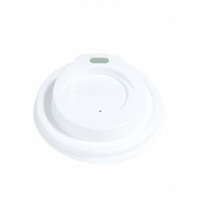 Кришка для стакану 275мл, біла з поїлкою, (50шт/уп) Кришка для стакану 275мл, біла з поїлкою, (50шт/уп)